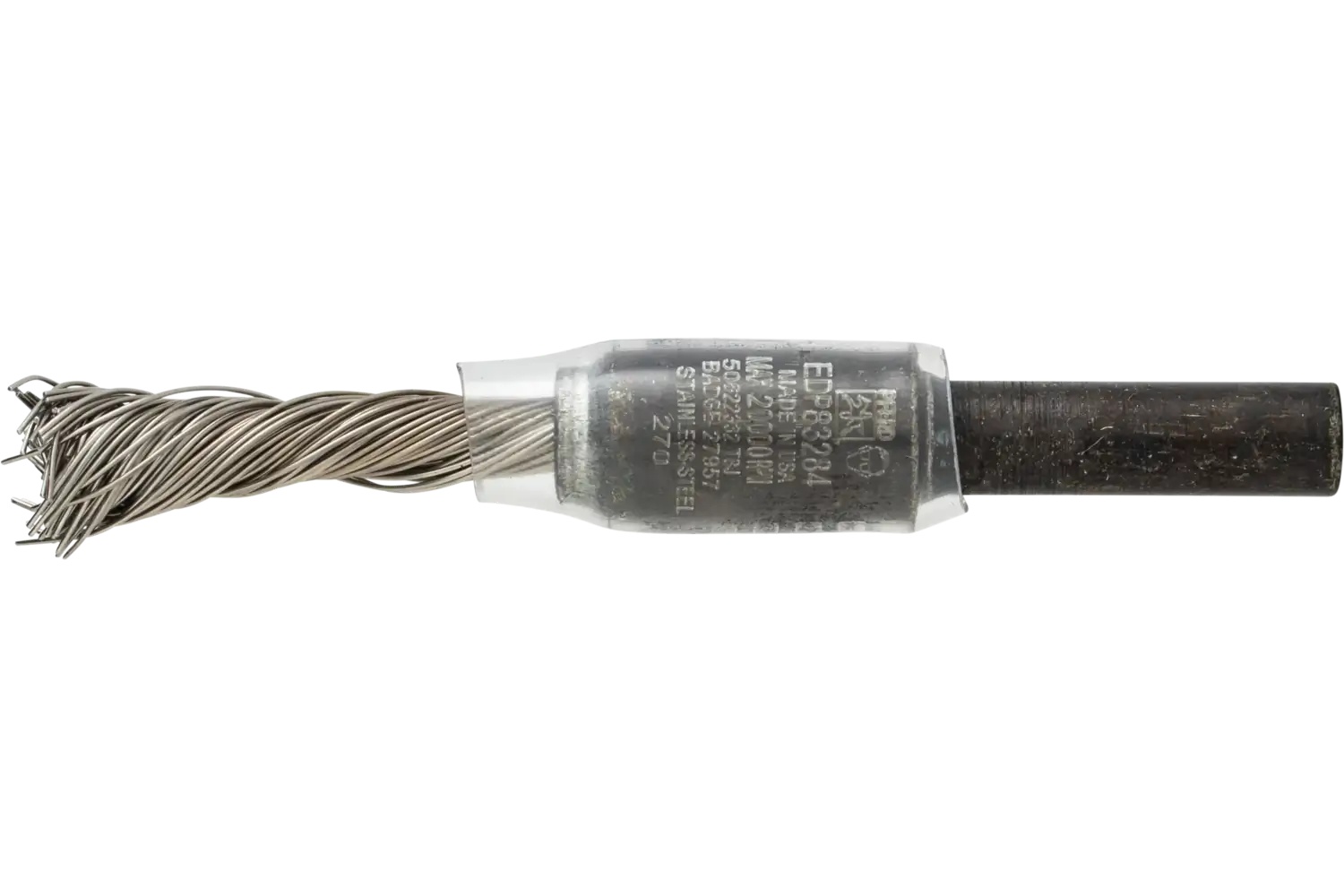 Picture of Pferd Singletwist® Knot End Brush 1/4" Dia. Flared Cup .014 Stainless Steel 1/4" Shank